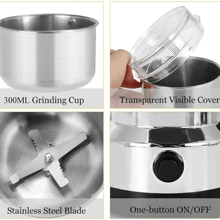 Mini Electric Grinder for Spices, Coffee, Seeds & More - 100g