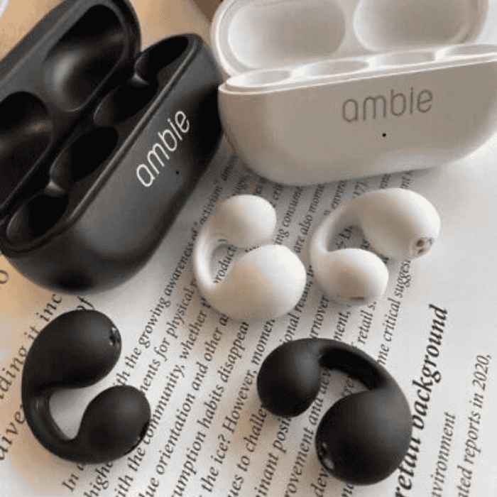 Ambie Sound Earcuffs in White and Black