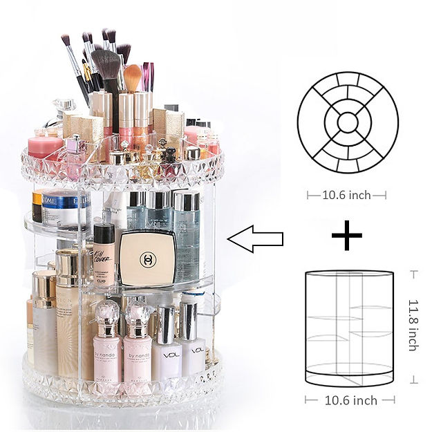 Cosmetic Organizer Diamond 360 Rotation