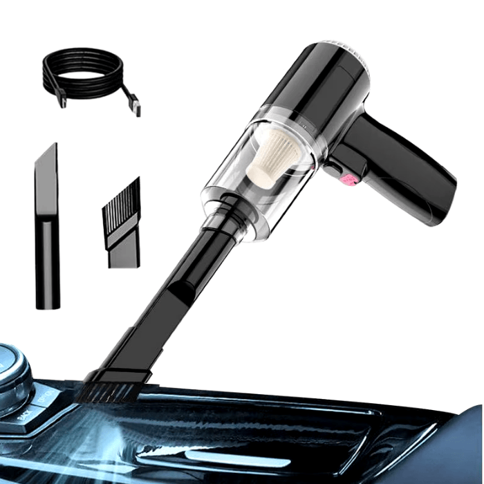3-in-1 Car Vacuum: Strong Suction, Cordless, and Portable