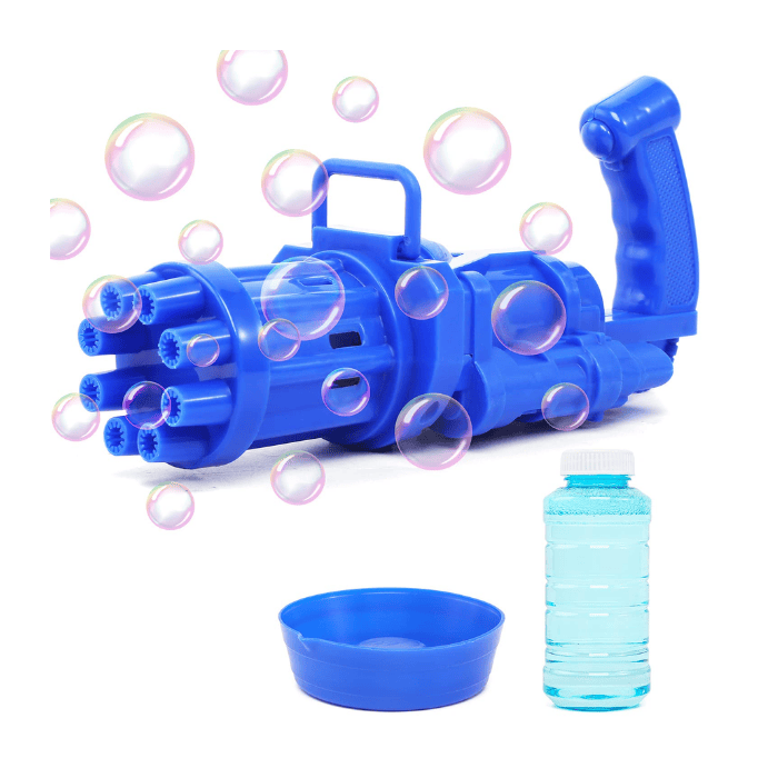 Gatling Bubble Gun: 8-Hole Fun Bubble Machine for Kids