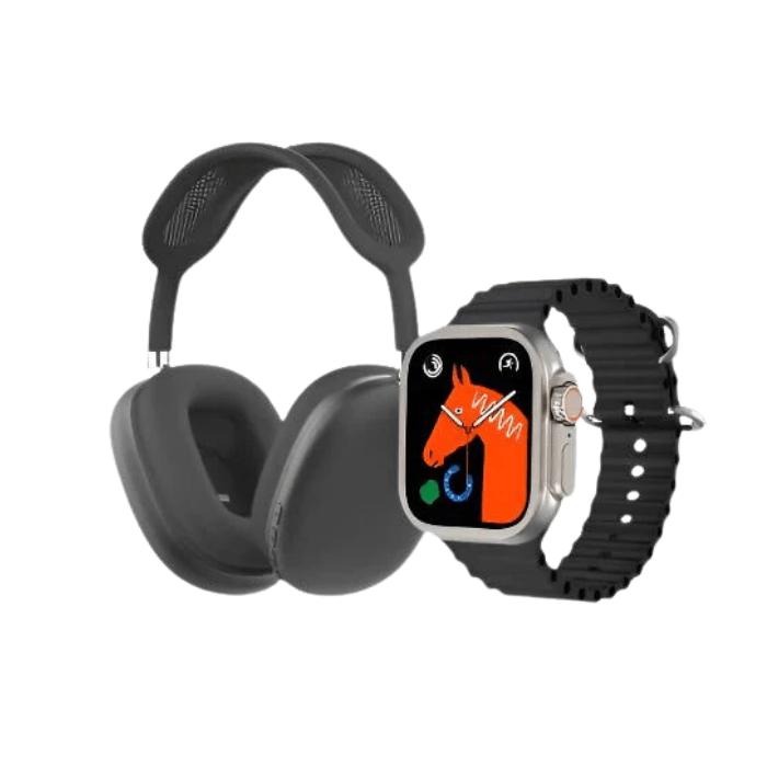 P9+ Watch Ultra 2 Combo Box with 7 Straps & Headphones