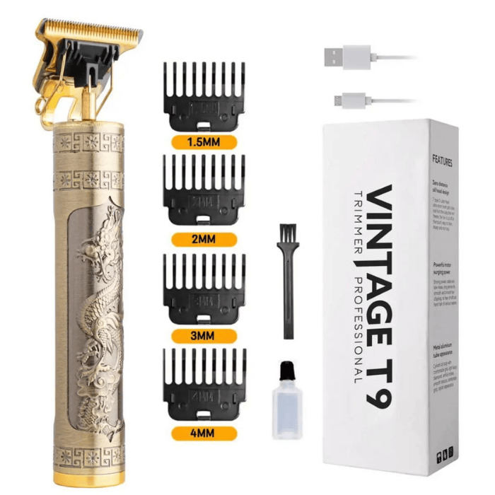 Vintage T9 Men's Hair Trimmer - Durable Metal Body