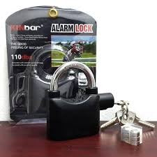 Alarm Lock 110dba Universal Security Alarm Lock System Anti-Theft for Door Motor Bicycle Padlock with 3 Keys (Black)