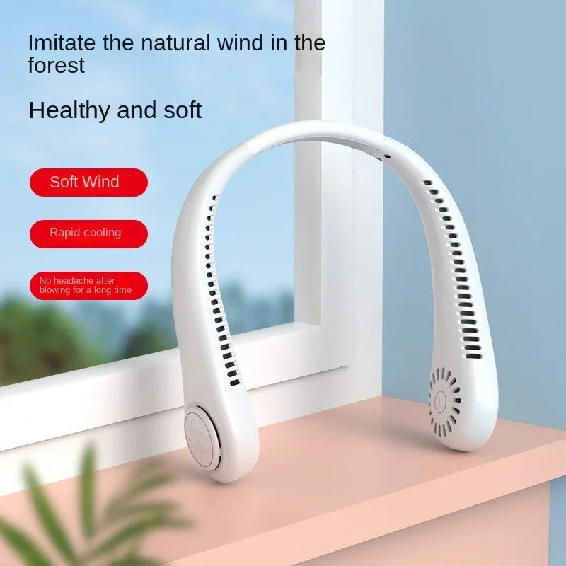 Hanging Neck Fan Portable Cooler Fan USB Leafless 4000Mah Rechargeable mini fan 360 Degree
