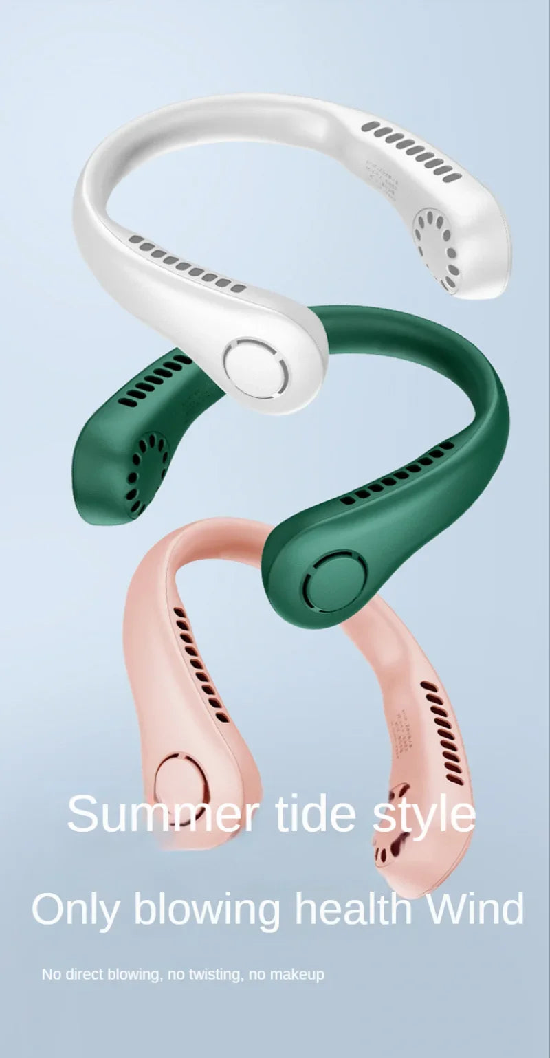 Hanging Neck Fan Portable Cooler Fan USB Leafless 4000Mah Rechargeable mini fan 360 Degree